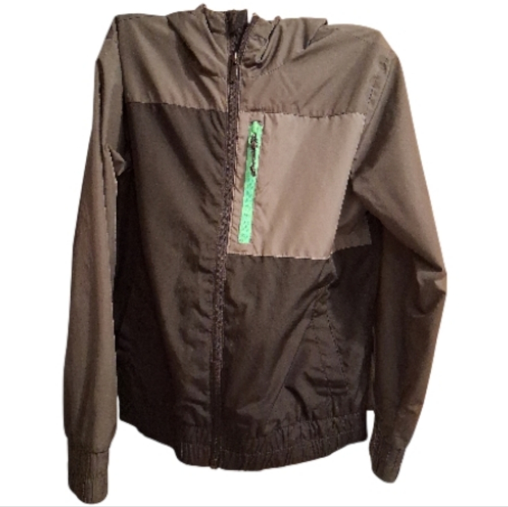 All in Motion Boys Windbreaker Black And Green Jacket